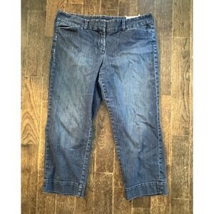 Ann Taylor LOFT Women's Size 10 (34x22) Modern Crop Capri Denim Blue Jeans